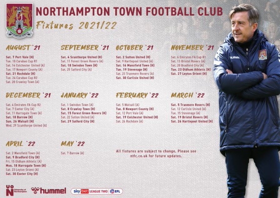 Cobblers Fixture List – Cobblers Past